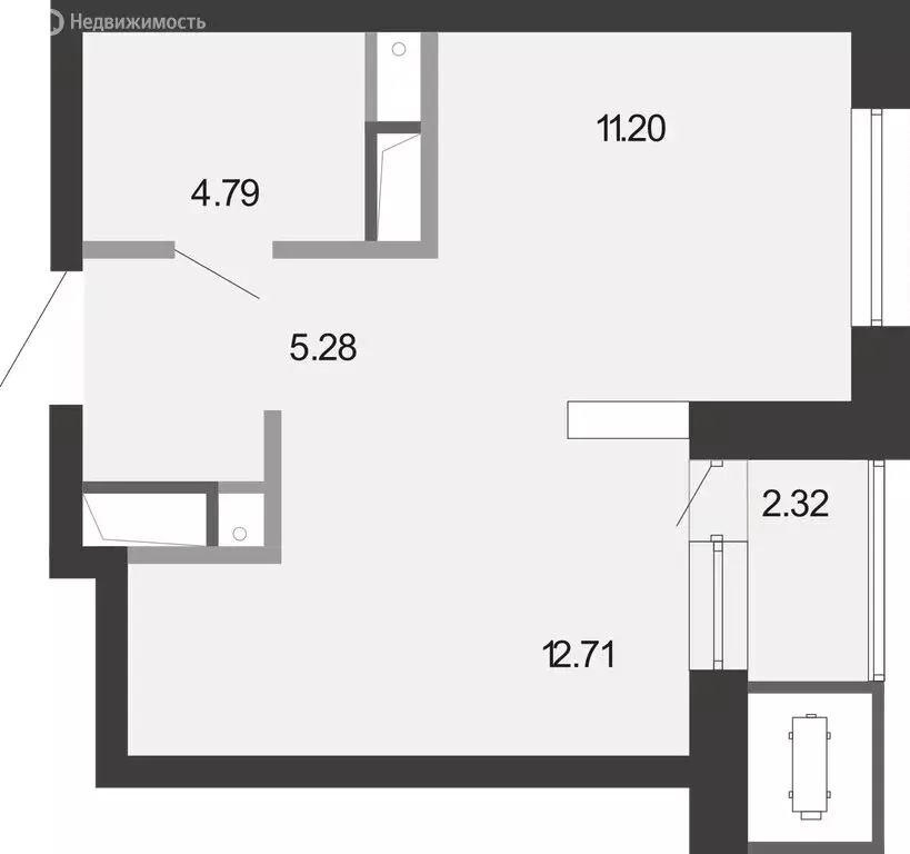 Квартира-студия: Тула, улица Фридриха Энгельса, 70А (36.3 м) - Фото 2
