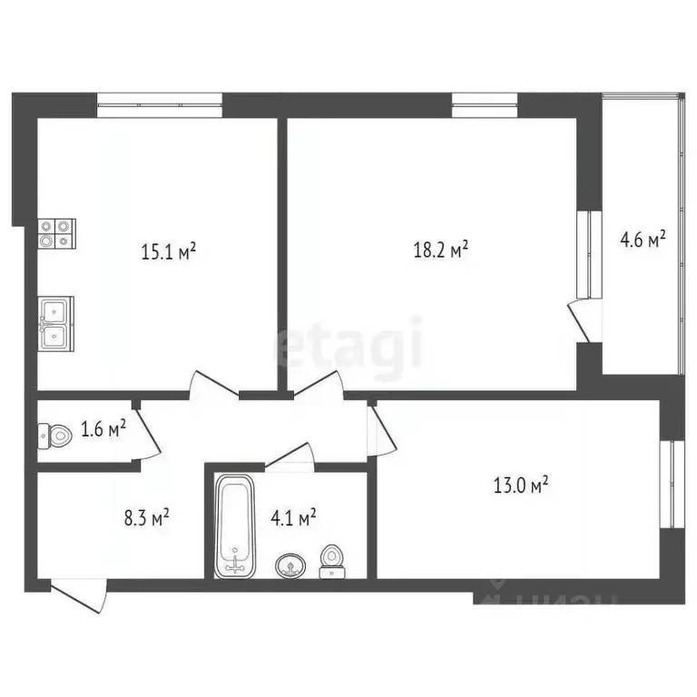 2-к кв. Москва Сосенское поселение, просп. Куприна, 32к1 (62.0 м) - Фото 1