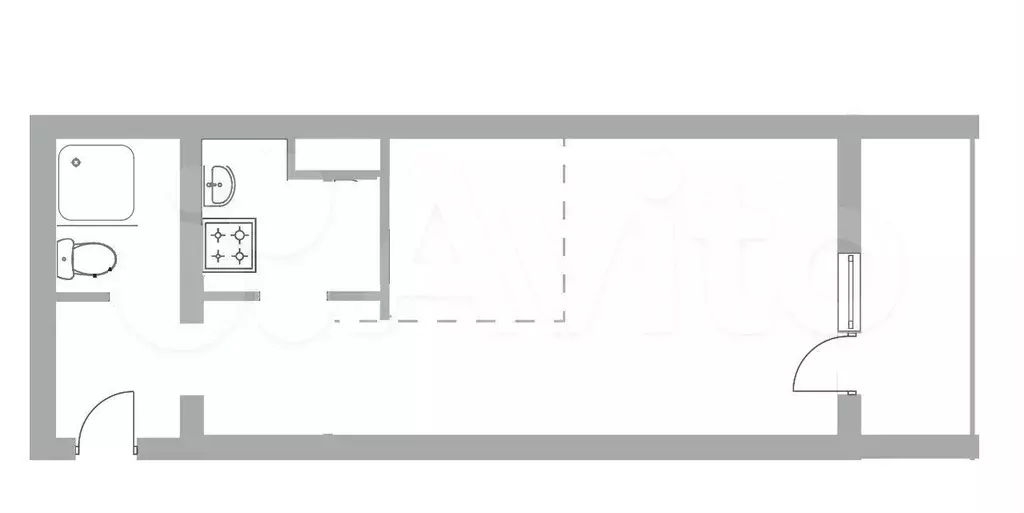 Квартира-студия, 33 м, 7/17 эт. - Фото 0