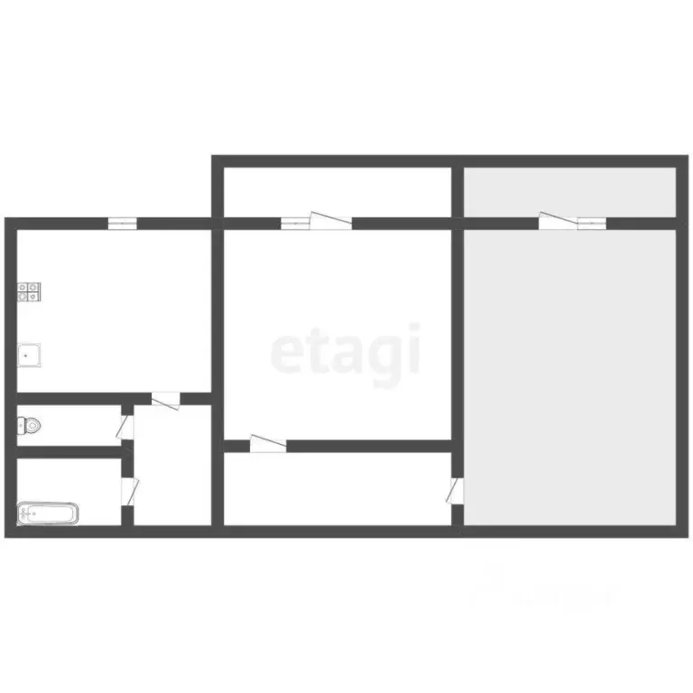 2-к кв. Владимирская область, Ковров Еловая ул., 88 (51.4 м) - Фото 0