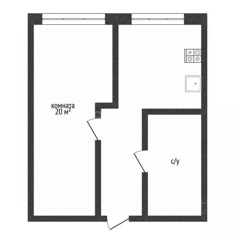 1-к кв. Ленинградская область, Волхов ул. Федюнинского, 10 (36.5 м) - Фото 2