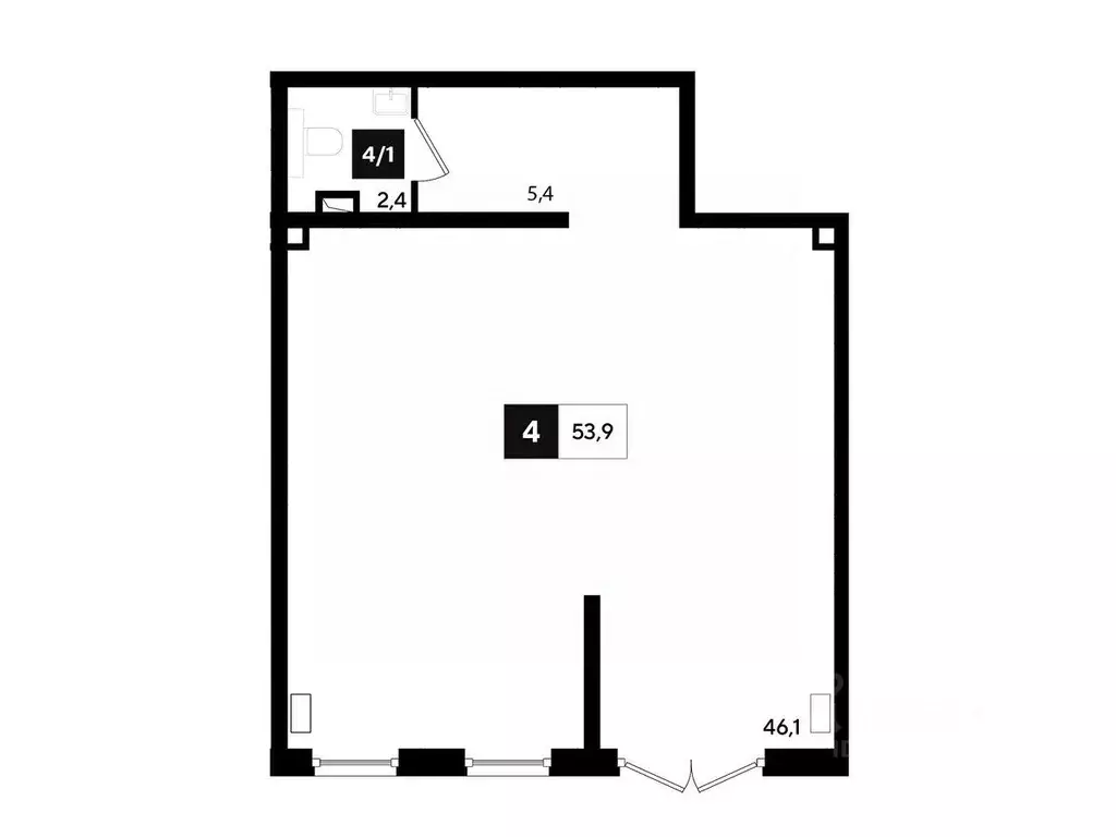 Офис в Краснодарский край, Краснодар ул. Анны Ахматовой, 6/1 (54 м) - Фото 1