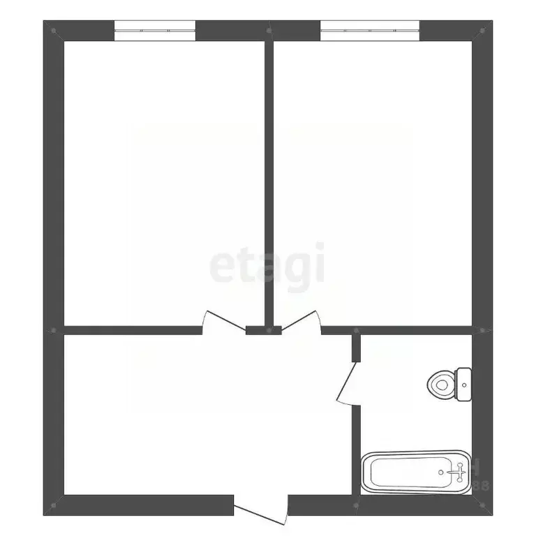 1-к кв. Амурская область, Белогорск ул. Чехова, 47 (33.5 м) - Фото 2