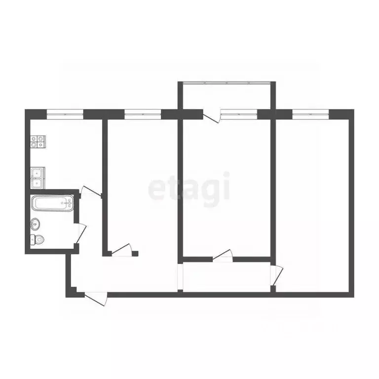 3-к кв. Смоленская область, Смоленск ул. Кутузова, 30 (56.7 м) - Фото 2