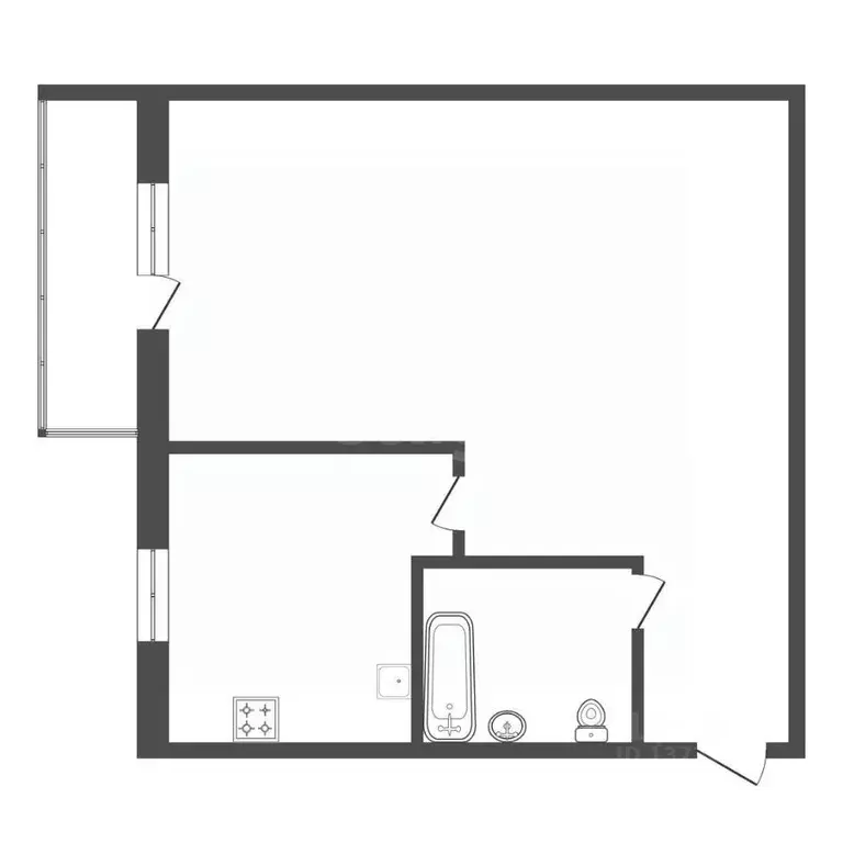 1-к кв. Амурская область, Благовещенск ул. Ленина, 119/1 (32.0 м) - Фото 1