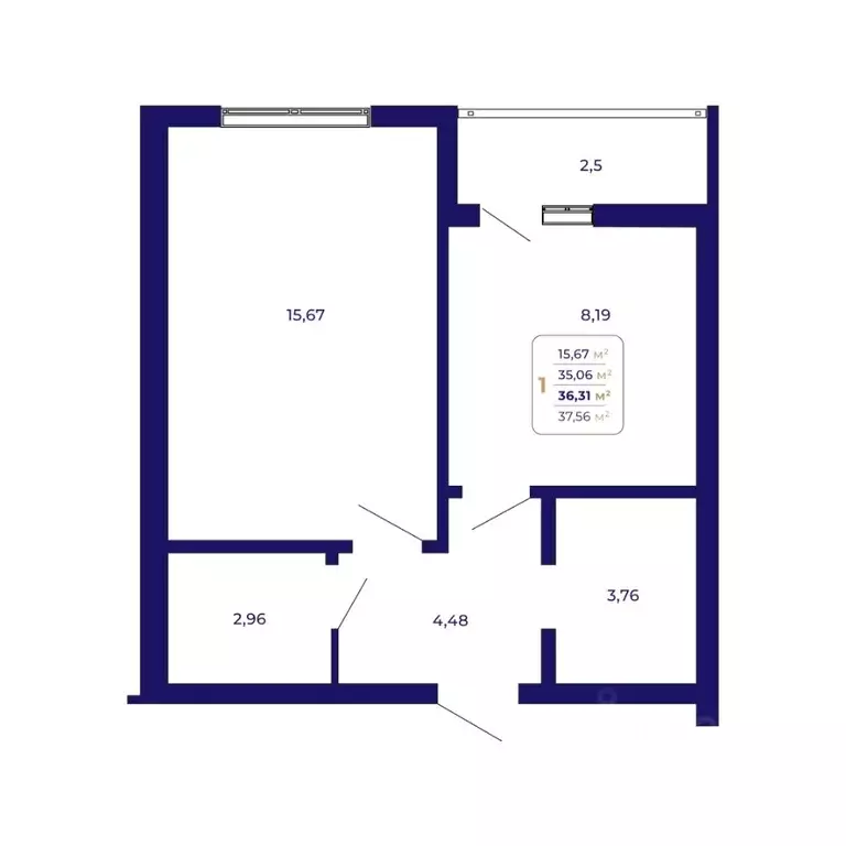 1-к кв. Башкортостан, Уфа Затон-Восточный жилрайон, Паруса жилой ... - Фото 1