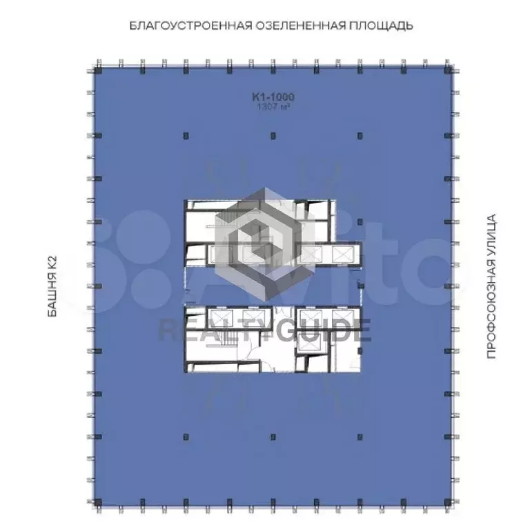 1307 м2 Бизнес-центр  Stone Калужская (Башня К1)  A - Фото 0