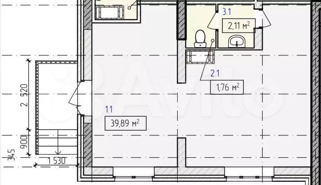 Продам помещение свободного назначения, 43.76 м - Фото 0