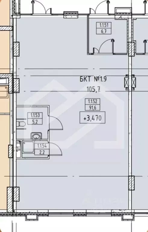 Помещение свободного назначения в Москва Сидней Сити жилой комплекс, ... - Фото 2