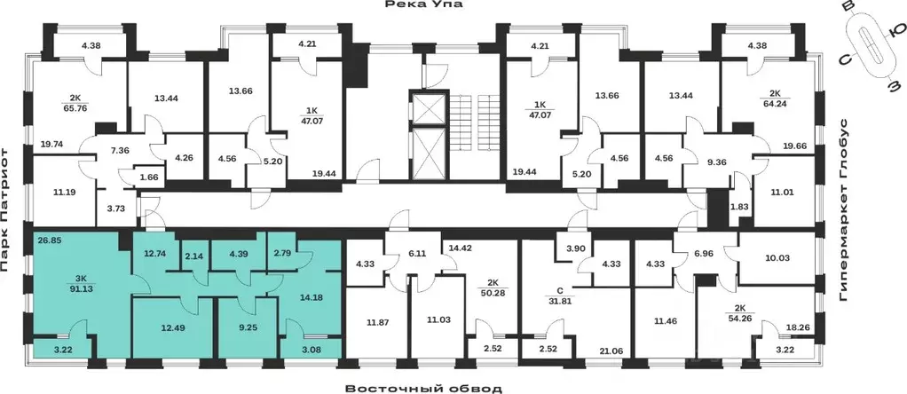 3-к кв. Тульская область, Тула городской округ, с. Осиновая Гора, ... - Фото 2