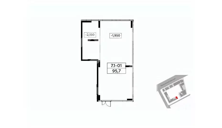 Торговая площадь в Москва просп. Прокшинский, 5 (96 м) - Фото 2