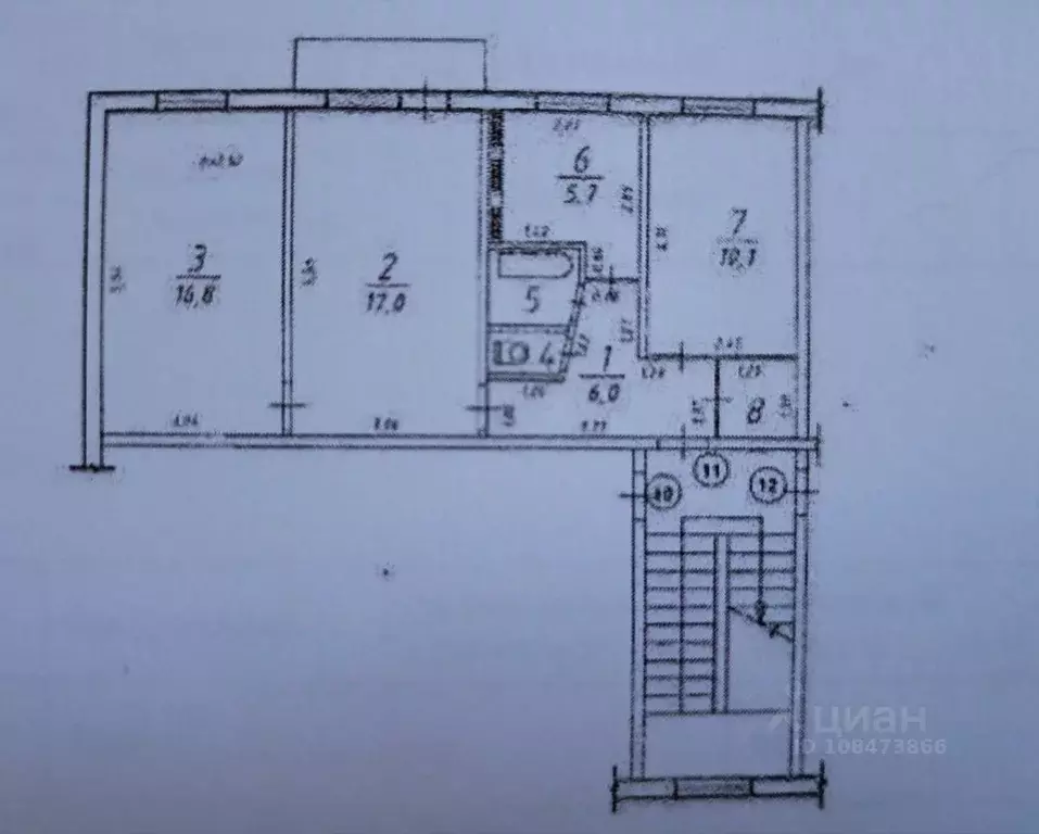 3-к кв. Иркутская область, Шелехов 4-й мкр, 28 (60.3 м) - Фото 2