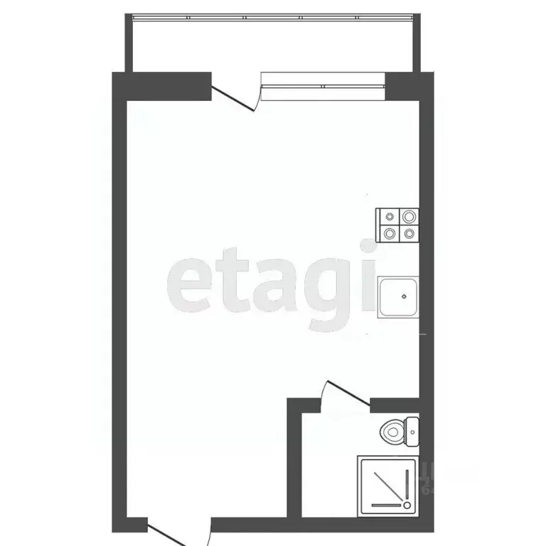 Студия Алтайский край, Бийск Социалистическая ул., 22 (28.5 м) - Фото 2