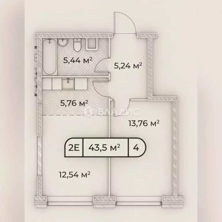 1-к кв. Москва просп. Генерала Дорохова, 39к2И (43.5 м) - Фото 2