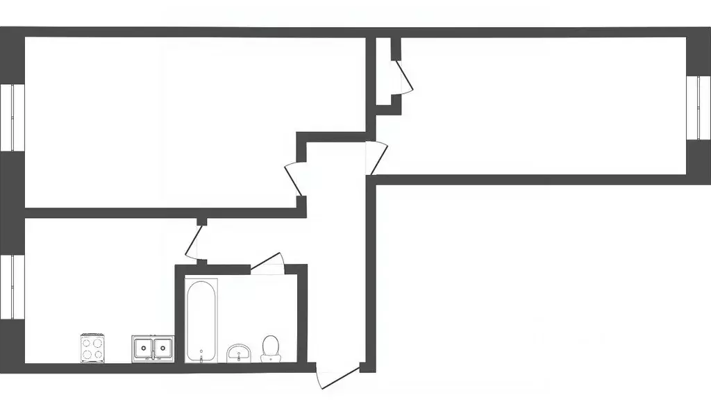 2-к кв. Тюменская область, Тюмень ул. Ветеранов Труда, 5 (47.0 м) - Фото 1