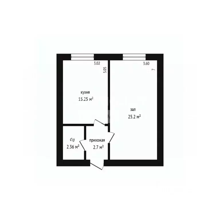 1-к кв. Дагестан, Дербент ул. Сальмана, 89К (45.52 м) - Фото 2