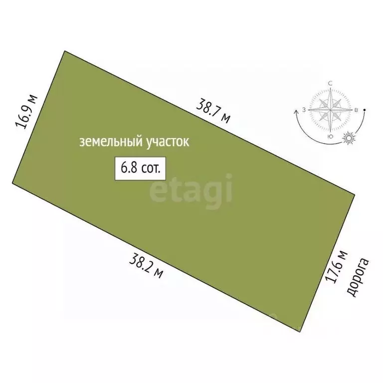 Участок в Тюменская область, Тюменский район, с. Борки  (6.83 сот.) - Фото 1