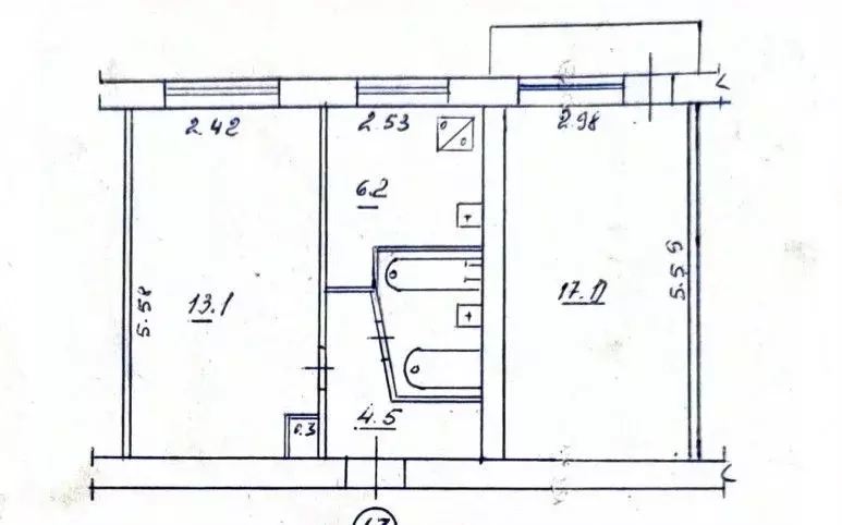 2-к кв. Севастополь просп. Победы, 58 (44.0 м) - Фото 1