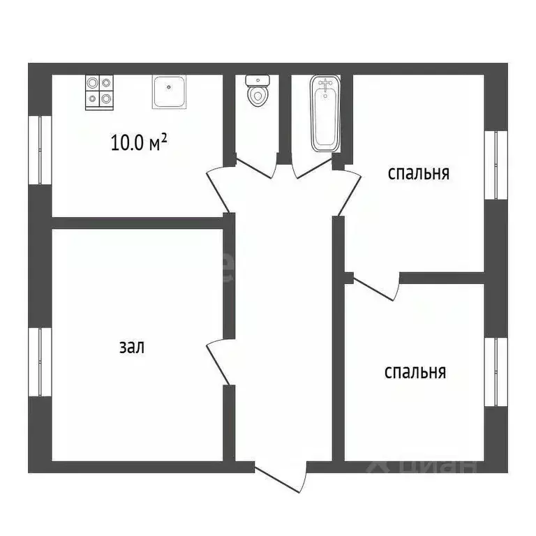 3-к кв. Мордовия, Лямбирский район, Большеелховское с/пос, с. Большая ... - Фото 1