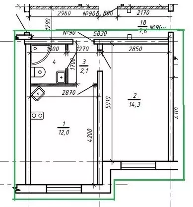1-комнатная квартира: Екатеринбург, улица Крестинского, 11 (30 м) - Фото 1