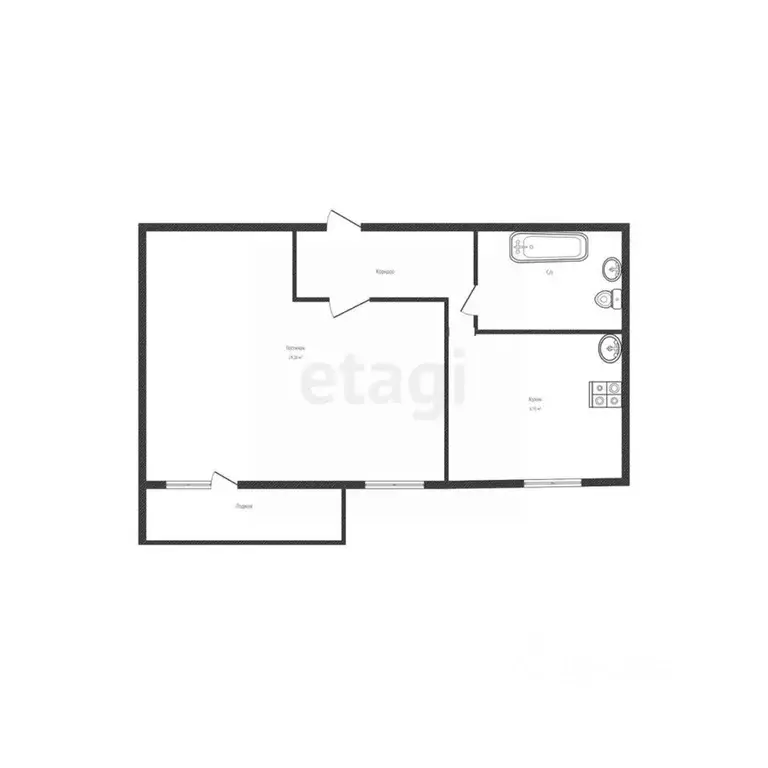 1-к кв. Белгородская область, Белгород ул. Костюкова, 14 (34.5 м) - Фото 1