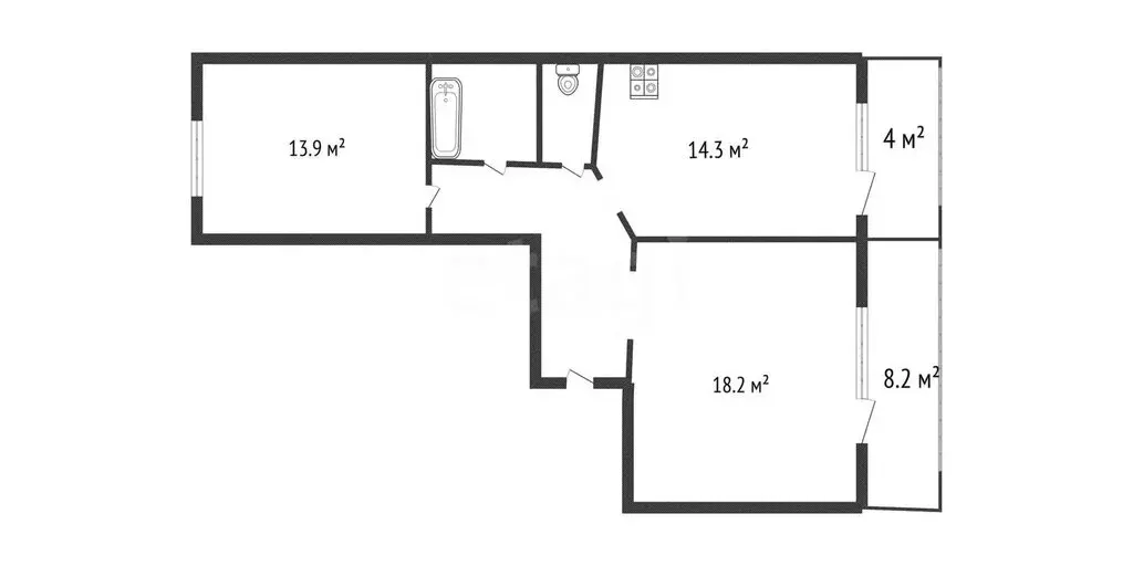 2-комнатная квартира: Нефтекамск, улица Карла Маркса, 15Б (59.9 м) - Фото 1