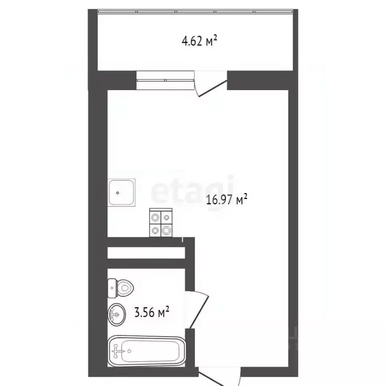 Студия Тюменская область, Тюменский муниципальный округ, д. Патрушева ... - Фото 2