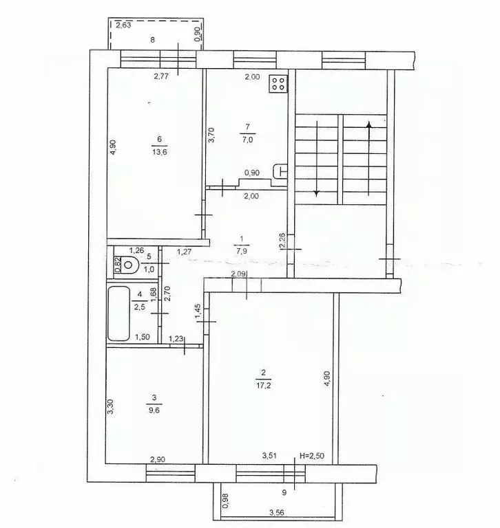 3-к кв. Челябинская область, Верхний Уфалей ул. Чекасина, 6 (58.8 м) - Фото 1