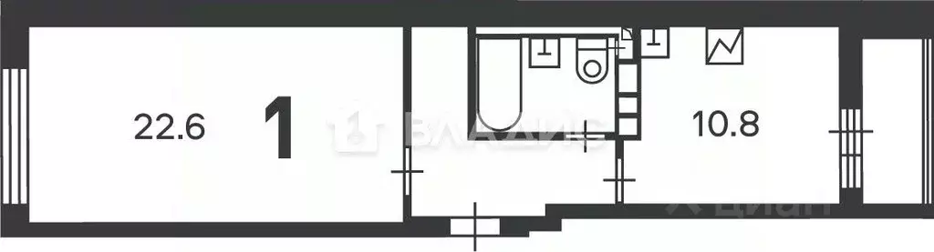1-к кв. Москва ул. Светланова, 11к2 (70.3 м) - Фото 2