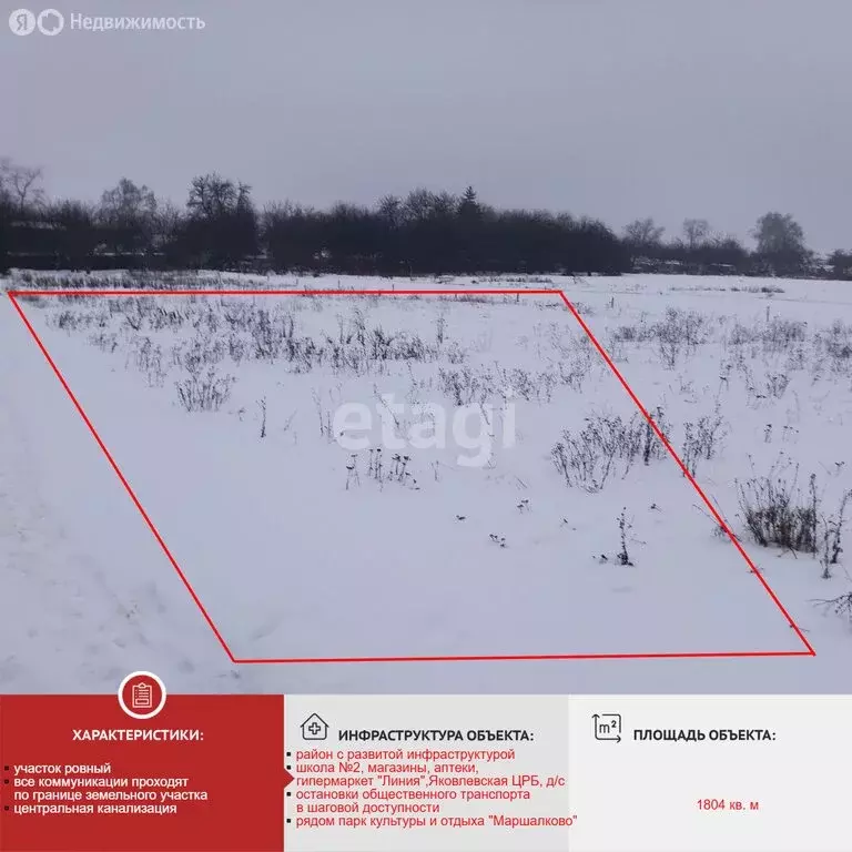 Участок в Белгородская область, Яковлевский муниципальный округ, хутор ... - Фото 1