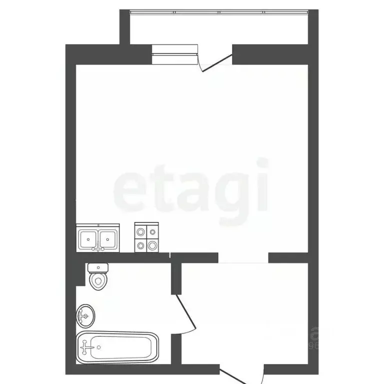 1-к кв. Московская область, Мытищи ул. Кедрина, 3 (27.0 м) - Фото 2