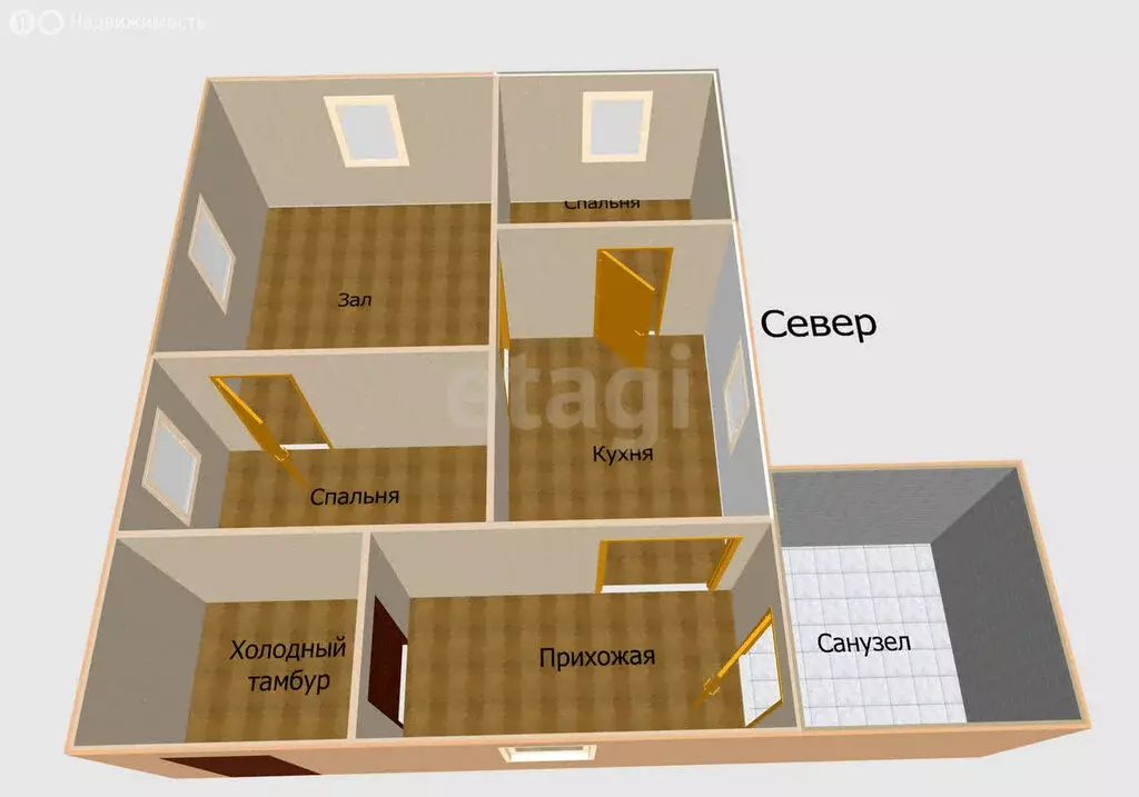 Дом в Южно-Сахалинск, Молодёжная улица (57.6 м) - Фото 1