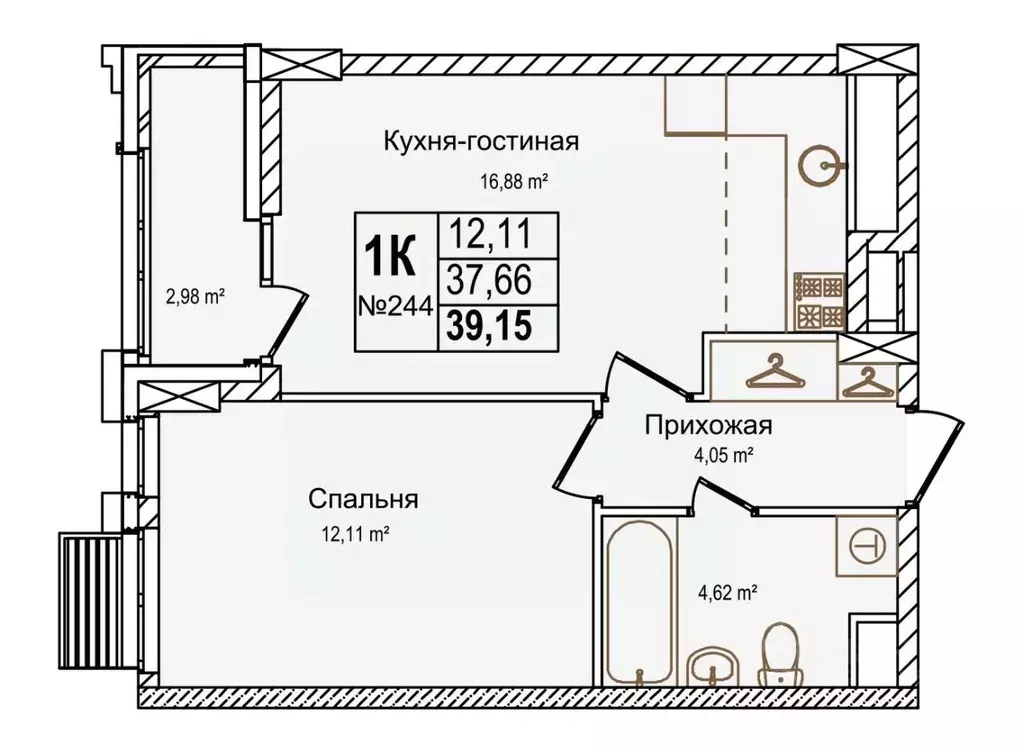 1-к кв. нижегородская область, нижний новгород ул. красных зорь, 23д . - Фото 0