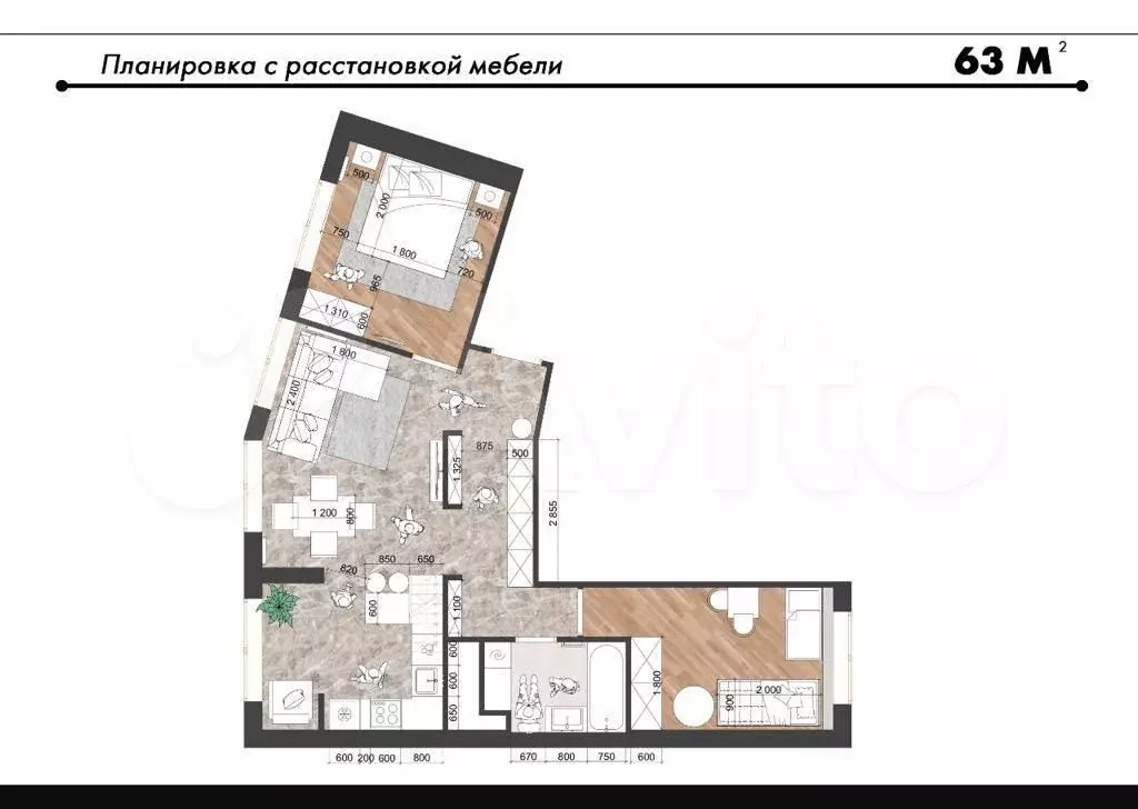 3-к. квартира, 63 м, 17/17 эт. - Фото 0