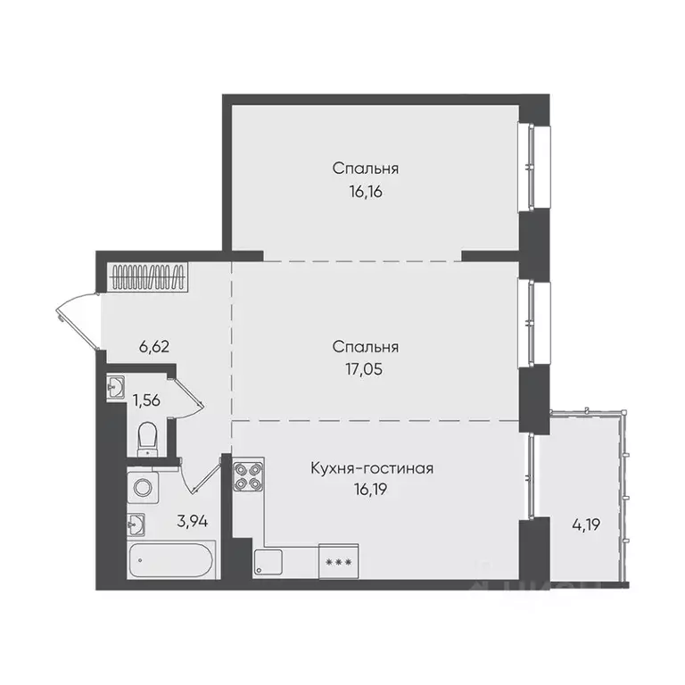 2-к кв. Иркутская область, Иркутск ул. Пушкина (65.71 м) - Фото 0
