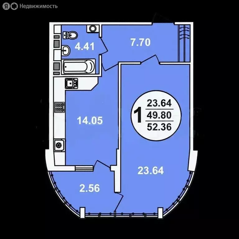 1-комнатная квартира: Краснодар, улица Шоссе Нефтяников, 18к2 (52.36 ... - Фото 1