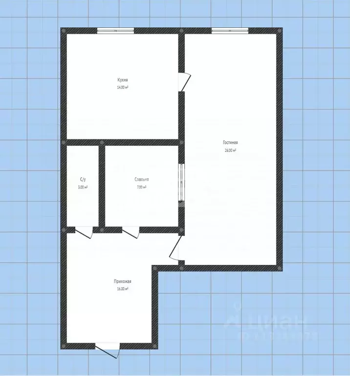 2-к кв. Дагестан, Махачкала Газопроводная ул., 10к1 (67.0 м) - Фото 2