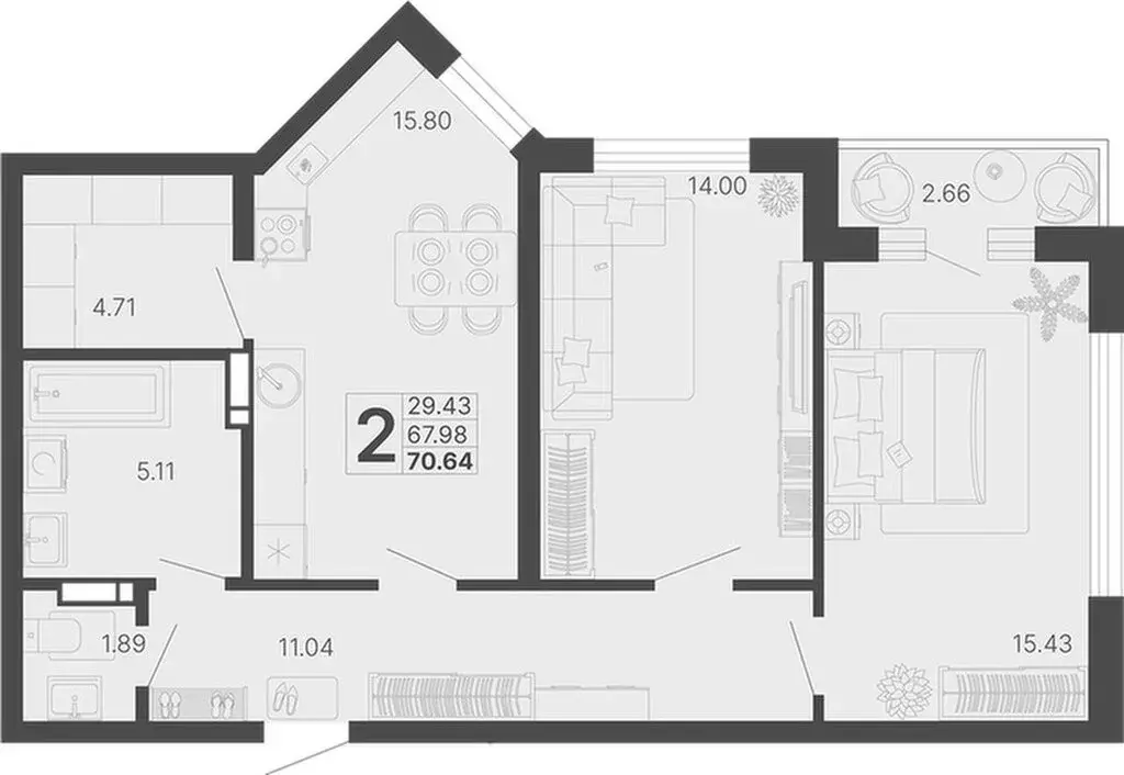 2-комнатная квартира: Сочи, Краснодонская улица, 46/3 (70 м) - Фото 0