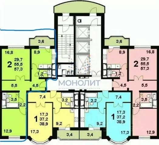 2-к кв. Московская область, Одинцово ул. Кутузовская, 10 (55.5 м) - Фото 1