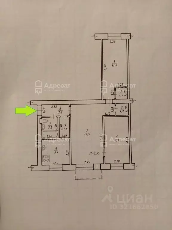 3-к кв. Волгоградская область, Волгоград ул. Кирова, 122 (54.1 м) - Фото 1