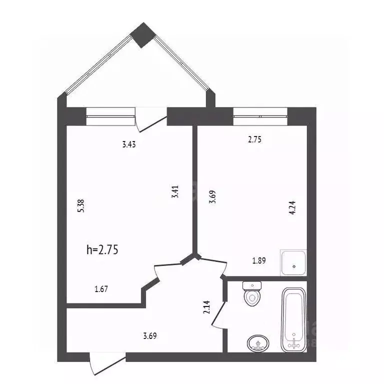 1-к кв. Красноярский край, Красноярск ул. Академика Киренского, 32М ... - Фото 2