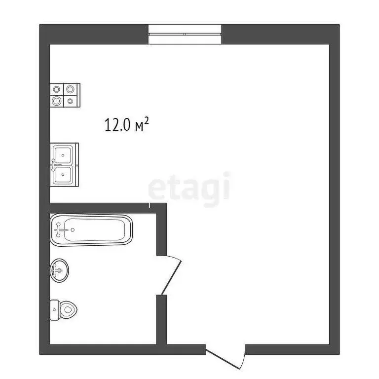 1-комнатная квартира: Выкса, улица Комарова, 4 (16.7 м) - Фото 0