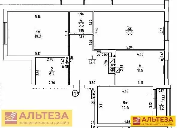 3-комнатная квартира: Калининград, Советский проспект, 238А (87.1 м) - Фото 0