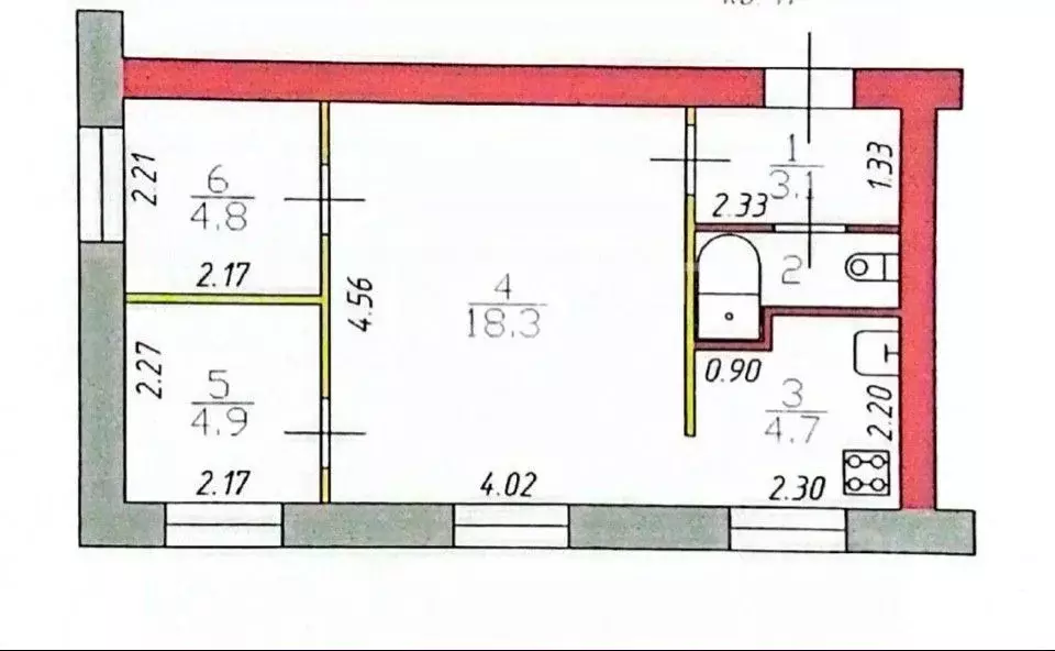 2-к кв. Пензенская область, Кузнецк Сызранская ул., 154 (37.7 м) - Фото 2