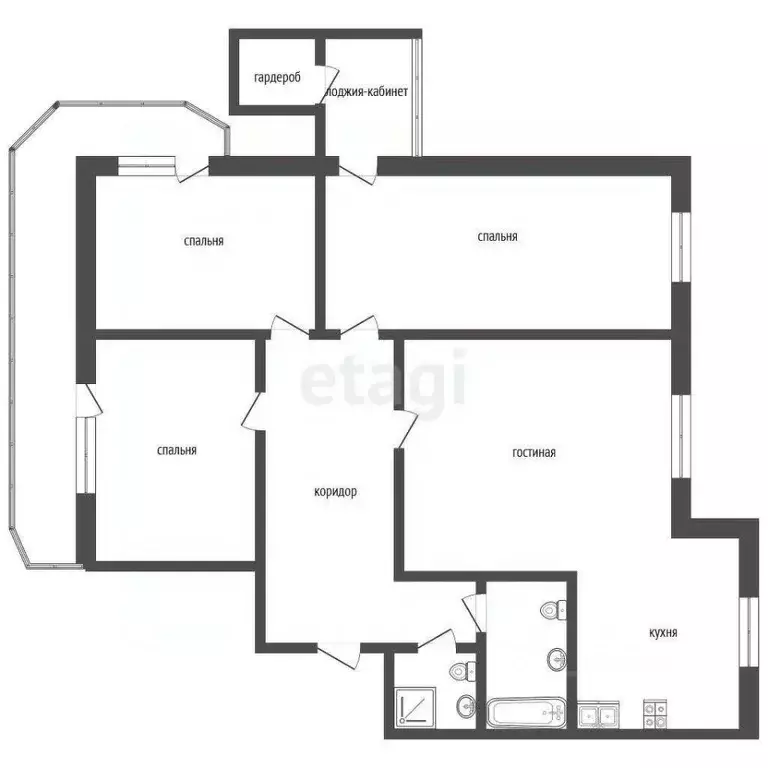 4-к кв. Москва Лукинская ул., 18 (98.0 м) - Фото 2