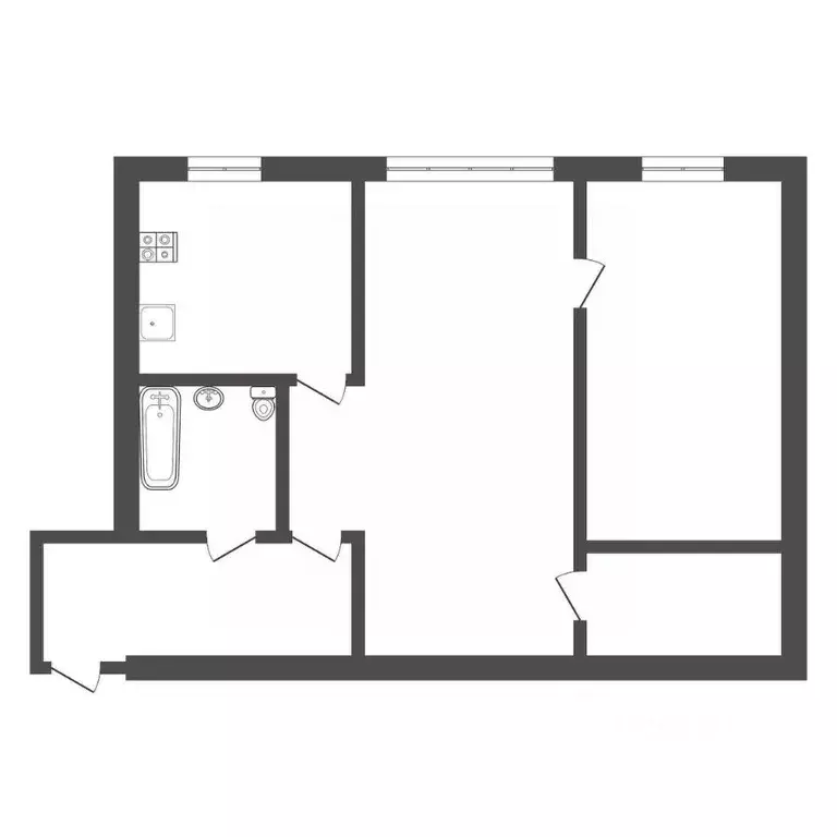 2-к кв. Тульская область, Киреевск ул. Ленина, 2 (44.8 м) - Фото 2