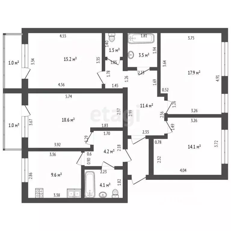 4-к кв. Мордовия, Саранск бул. Эрьзи, 6А (102.5 м) - Фото 2