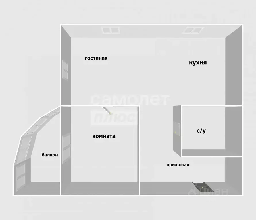 2-к кв. Приморский край, Владивосток ул. Толстого, 40А (50.6 м) - Фото 2