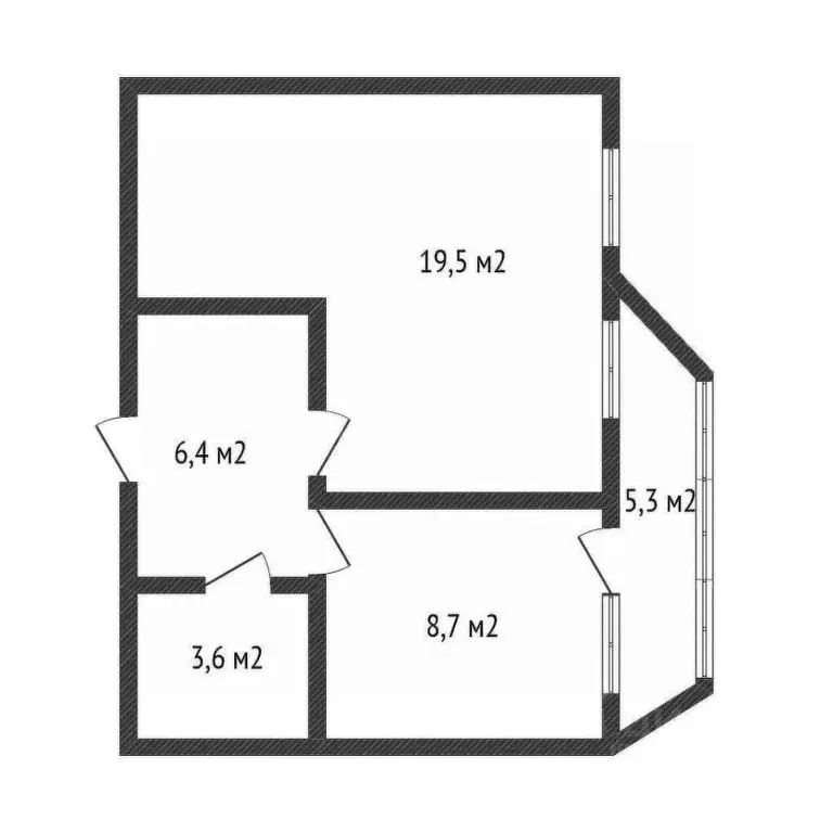 1-к кв. Краснодарский край, Краснодар № 1 СНТ, ул. Южная, 606 (38.2 м) - Фото 2