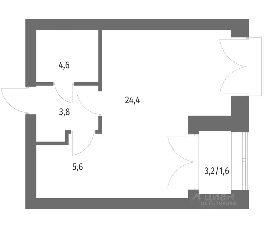 1-к кв. Санкт-Петербург ул. Академика Константинова, 1к1 (40.0 м) - Фото 0